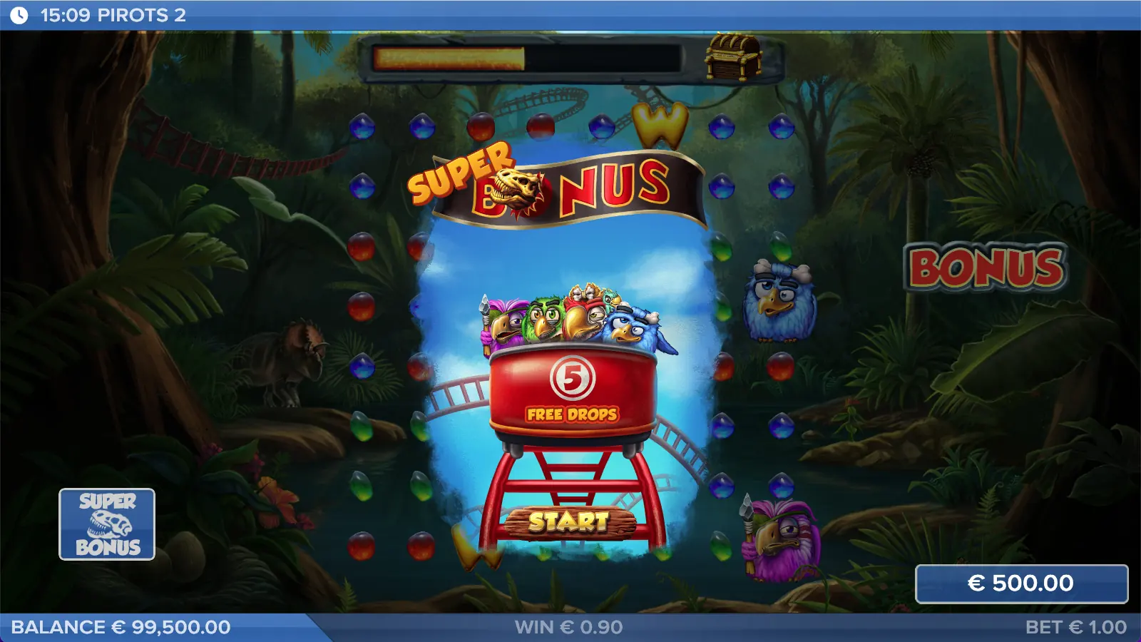 Pirots 2 bonus mode free drops screen