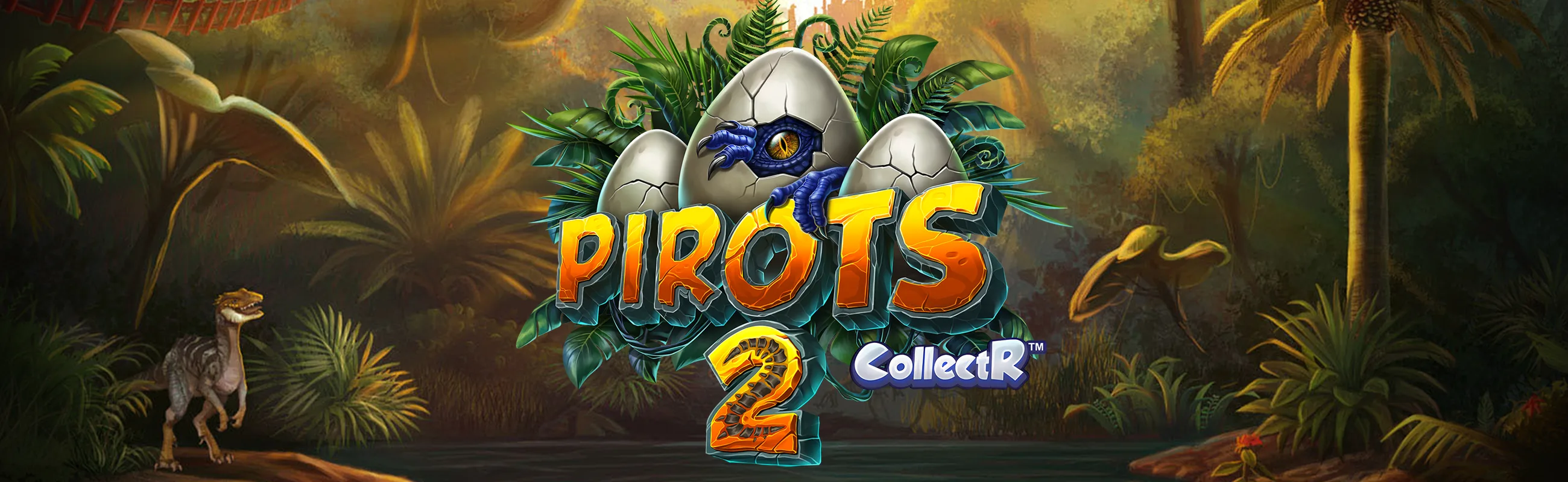 Pirots 2 slot key art banner by ELK Studios