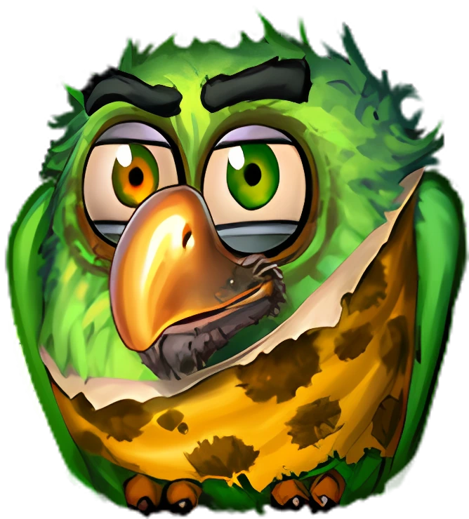 Pirots green bird symbol